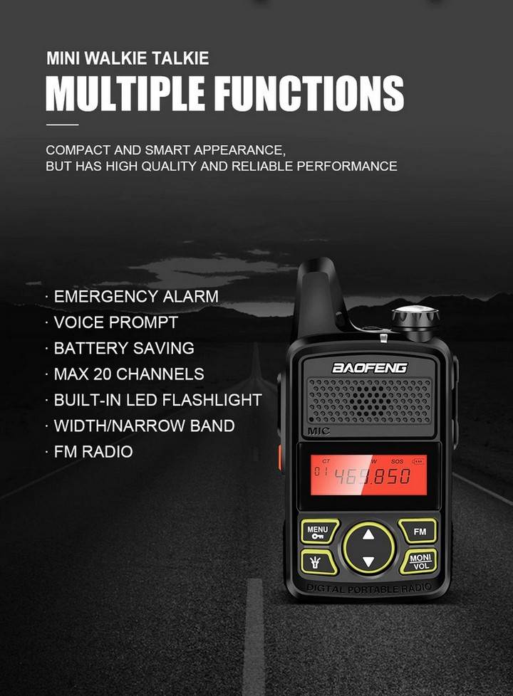 Baofeng BF-T1 Mini Walkie Talkie Outdoor Handheld