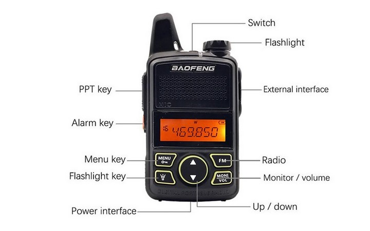 Baofeng BF-T1 Mini Walkie Talkie Outdoor Handheld