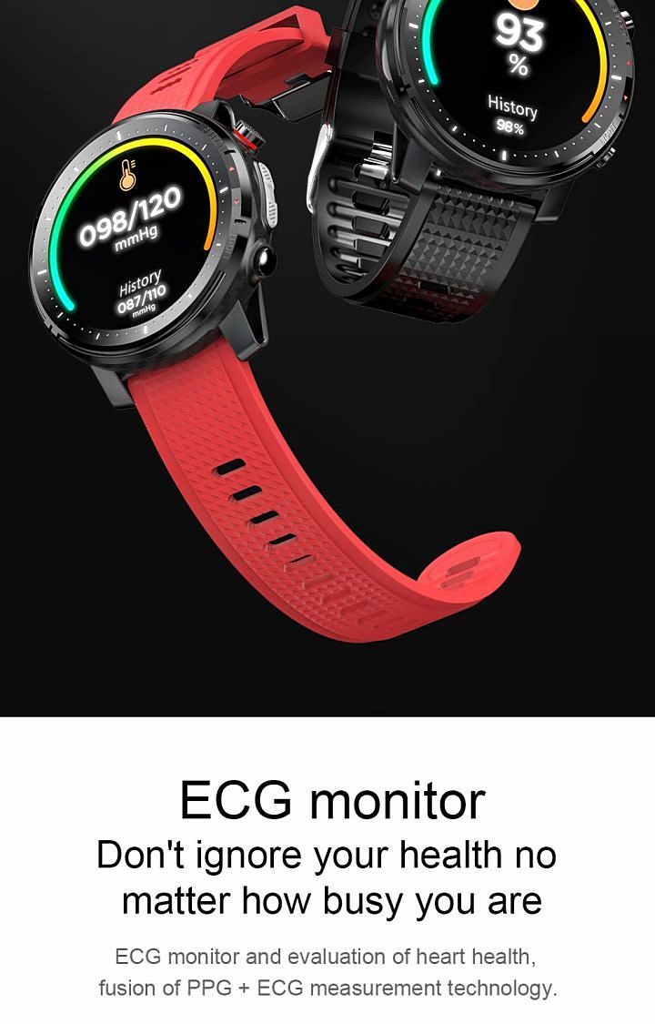 Smart watch for iOS Android phones built led flashlight