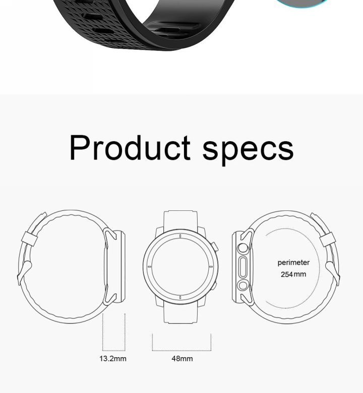 Smart watch for iOS Android phones built led flashlight
