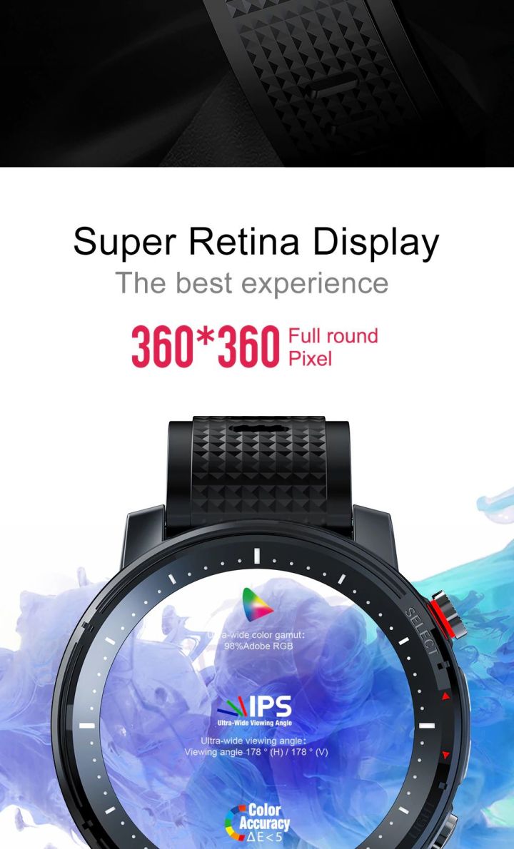 Smart watch for iOS Android phones built led flashlight