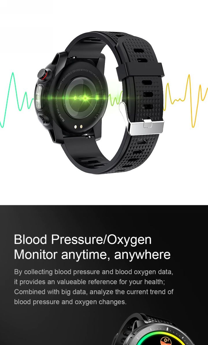 Smart watch for iOS Android phones built led flashlight