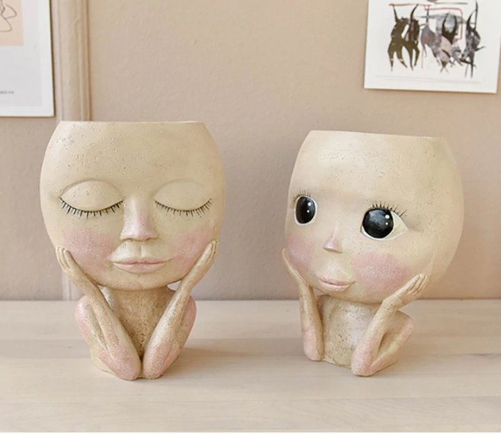 Home Decor Flower Pot Handmade Vase Craft Abstract Art Design