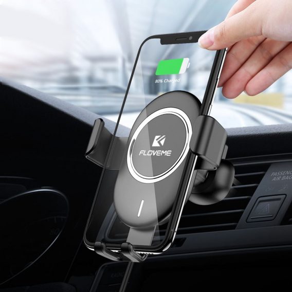 Air Vent Mount Qi Car Wireless Charger 10W Fast Wireless Charging Car Phone Holder